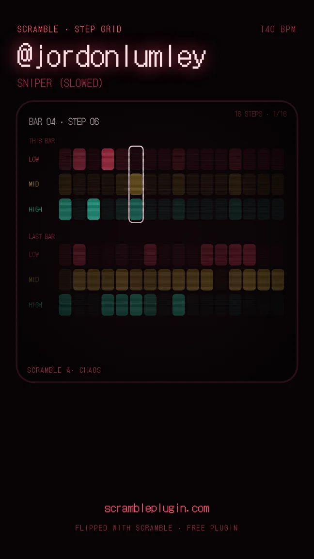 SCRAMBLE video maker, Step Grid style