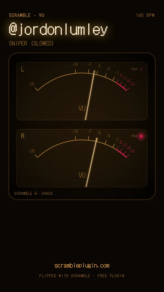 SCRAMBLE video maker, VU Meters style